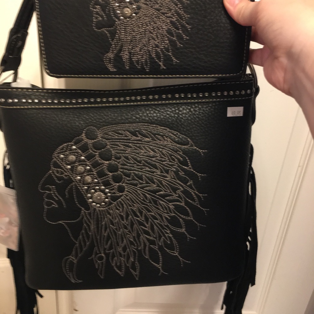 Concealed gun handbag and matching wallet